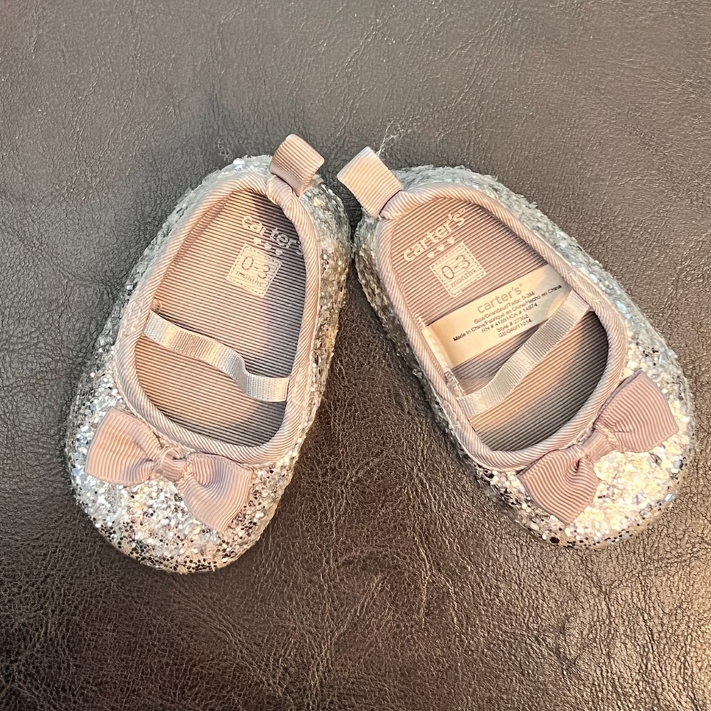 Carters baby girl shoes. Size 3 -6 mon Lot of 4 for $20